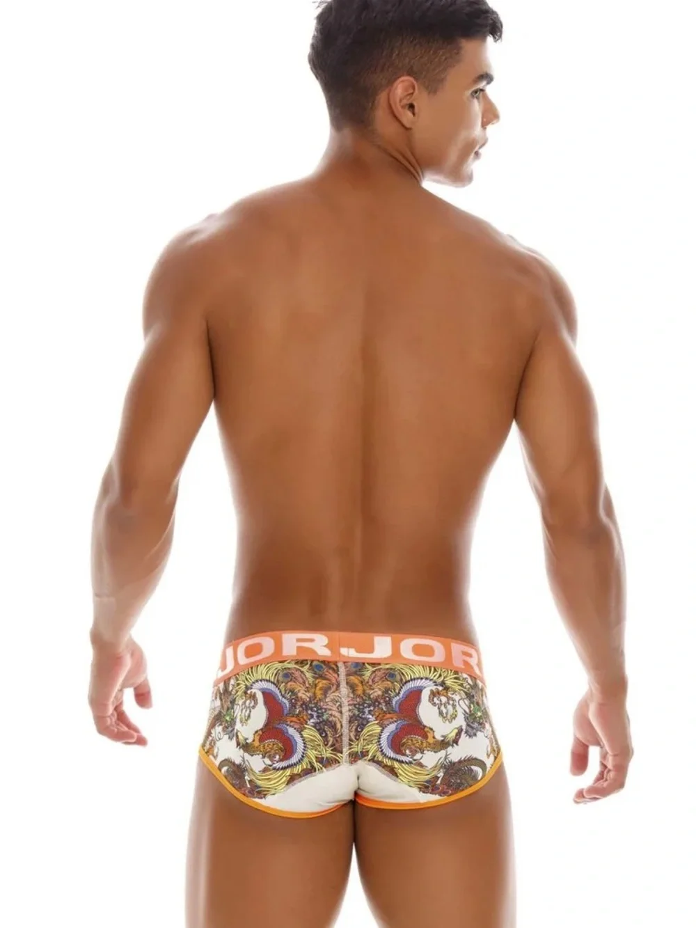 [SM] JOR Men’s Orange Fenix Print Briefs 1525